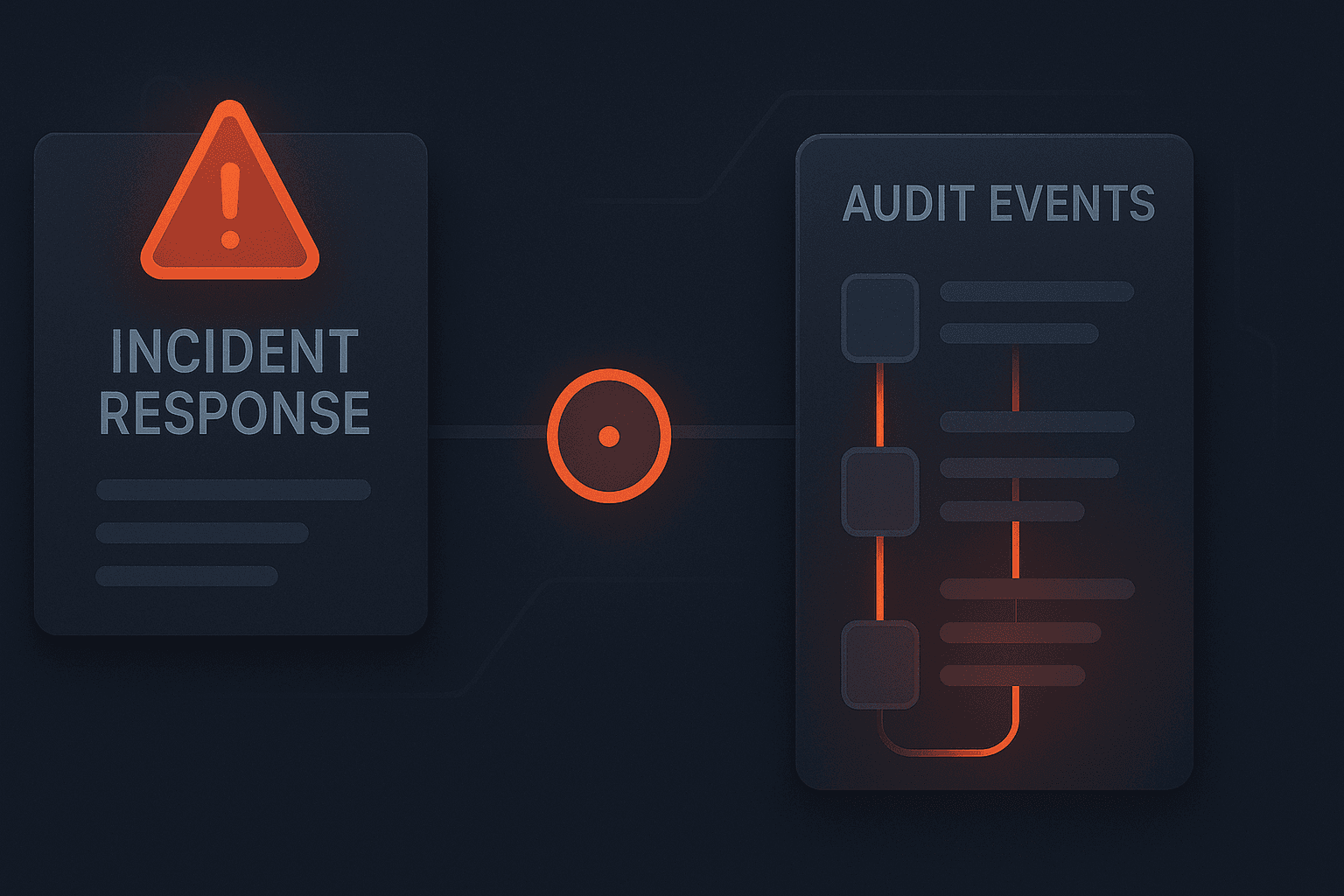 Security incident timeline visualization with audit log entries